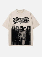 Aerosmith Print Round Neck T-shirt