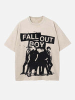 Fall Out Boy Print Round Neck T-shirt