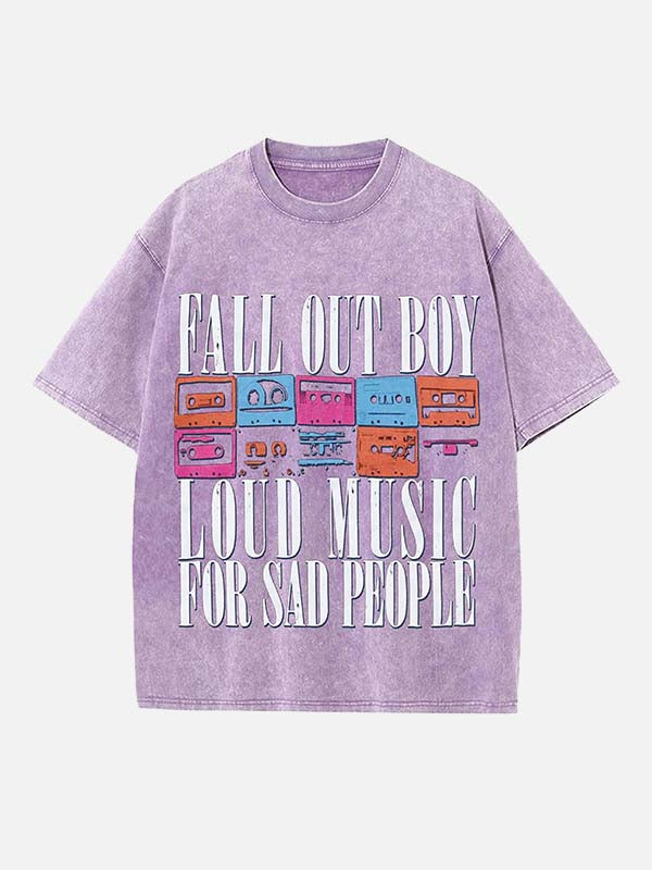 Fall Out Boy Print Round Neck T-shirt