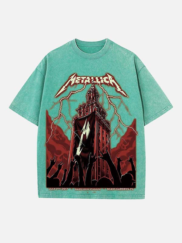 Metallica Print Round Neck T-shirt