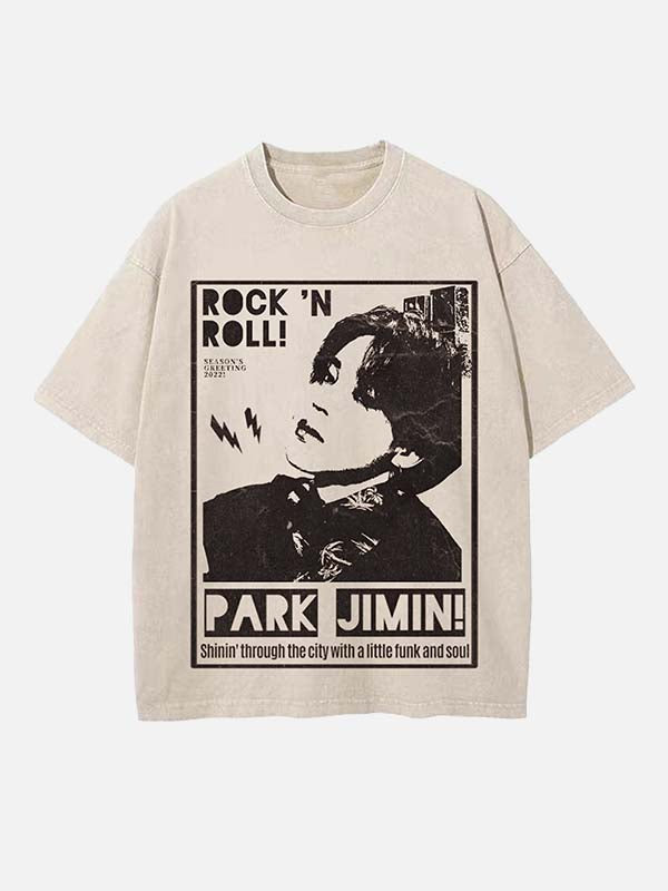 BTS Print Round Neck T-shirt