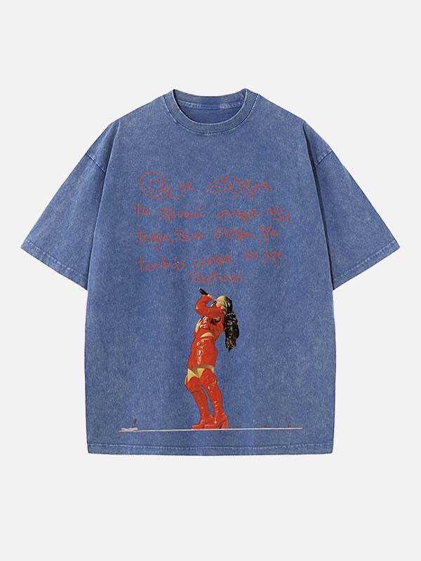 Rosalía Print Round Neck T-shirt