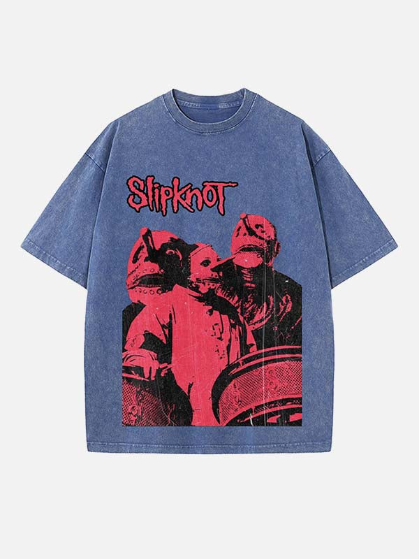 Slipknot Print Round Neck T-shirt