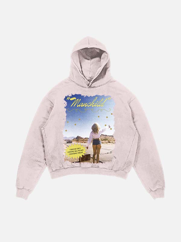Sabrina Carpenter Print Slant Pockets Hoodie