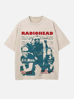 Radiohead Print Round Neck T-shirt