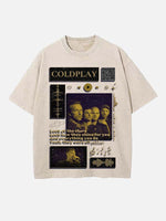 Coldplay Print Round Neck T-shirt