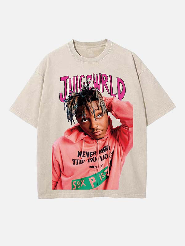 Juice WRLD Print Round Neck T-shirt