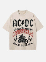 AC/DC Print Round Neck T-shirt
