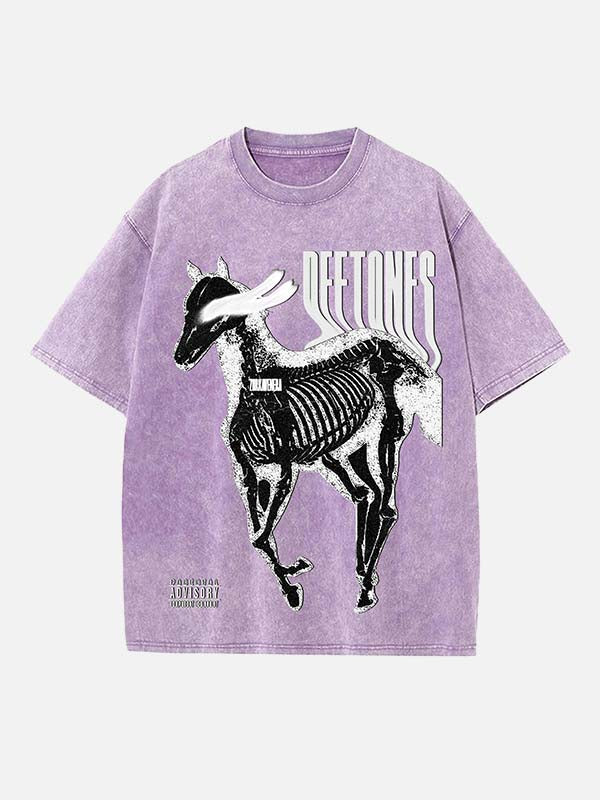 Deftones Print Round Neck T-shirt