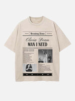 Olivia Dean Print Round Neck T-shirt