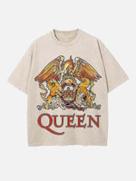 Queen Print Round Neck T-shirt