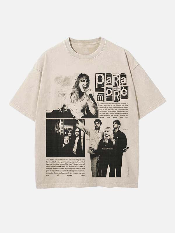 Paramore Print Round Neck T-shirt