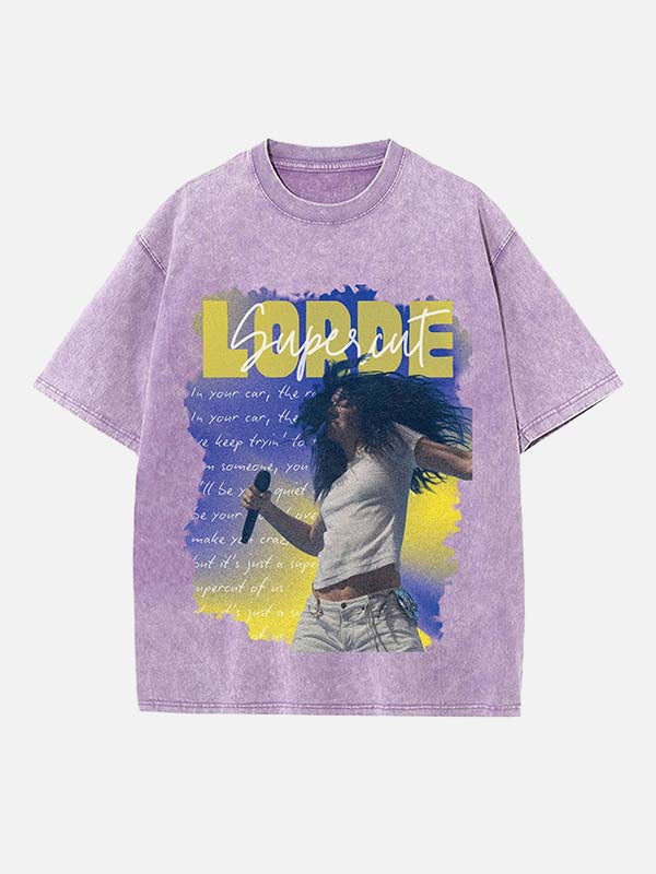 Lorde Print Round Neck T-shirt