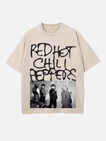 Red Hot Chili Peppers Print Round Neck T-shirt