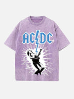 AC/DC Print Round Neck T-shirt