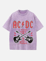 AC/DC Print Round Neck T-shirt