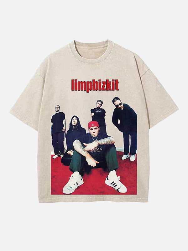 Limp Bizkit Print Round Neck T-shirt