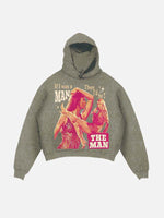 Taylor Swift Print Slant Pockets Hoodie
