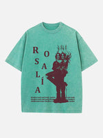 Rosalía Print Round Neck T-shirt