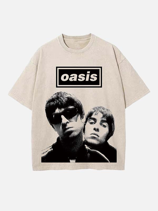 Oasis Print Round Neck T-shirt