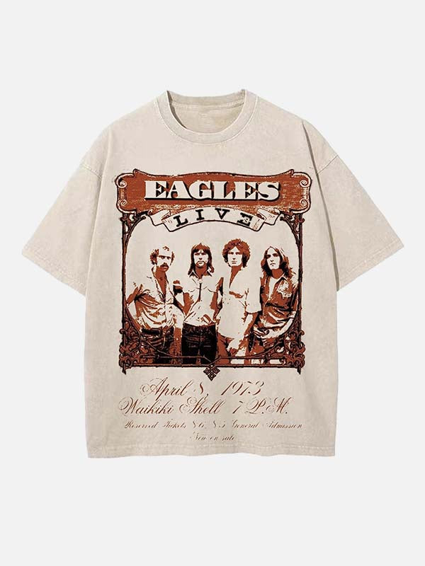 Eagles Print Round Neck T-shirt