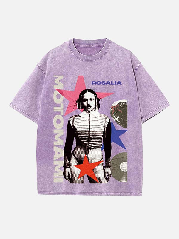Rosalía Print Round Neck T-shirt