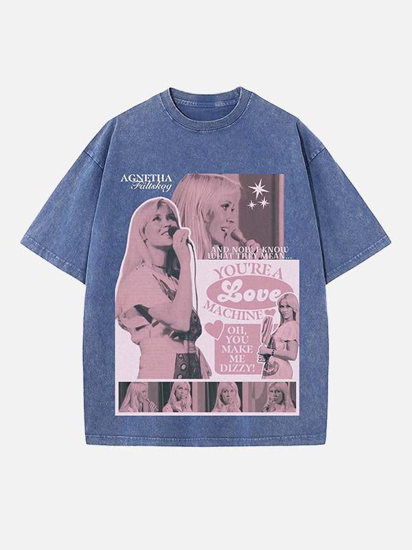 ABBA Print Round Neck T-shirt