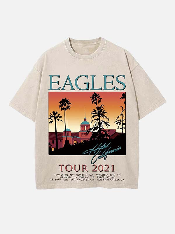 Eagles Print Round Neck T-shirt