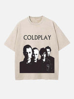 Coldplay Print Round Neck T-shirt