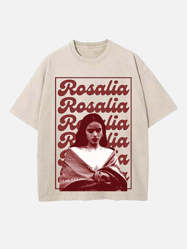 Rosalía Print Round Neck T-shirt
