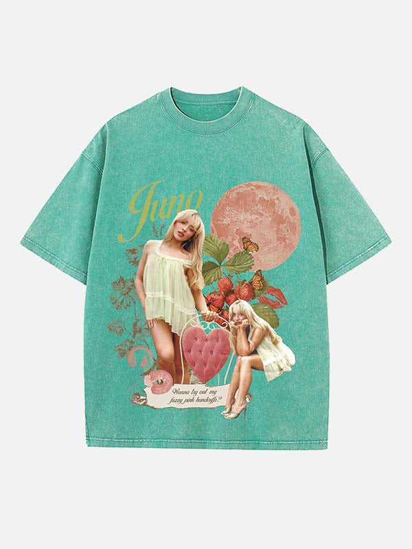 Sabrina Carpenter Print Round Neck T-shirt
