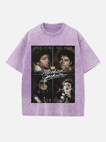 Michael Jackson Print Round Neck T-shirt