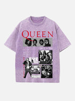 Queen Print Round Neck T-shirt