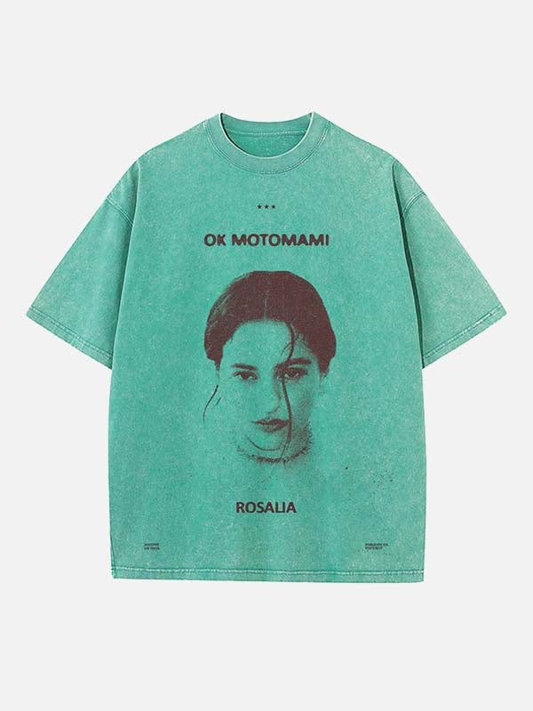 Rosalía Print Round Neck T-shirt