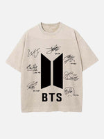 BTS Print Round Neck T-shirt