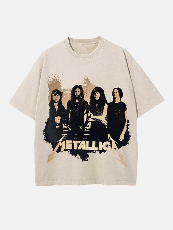Metallica Print Round Neck T-shirt