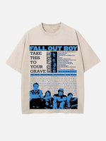 Fall Out Boy Print Round Neck T-shirt