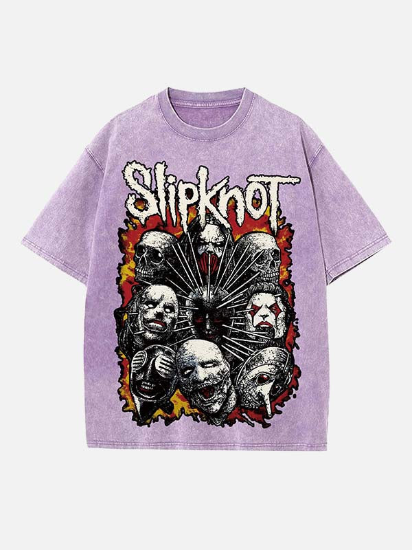 Slipknot Print Round Neck T-shirt
