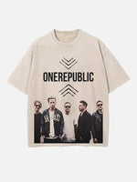OneRepublic Print Round Neck T-shirt