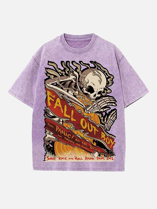 Fall Out Boy Print Round Neck T-shirt