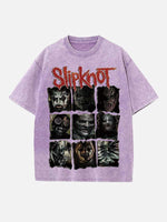 Slipknot Print Round Neck T-shirt
