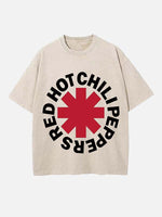 Red Hot Chili Peppers Print Round Neck T-shirt