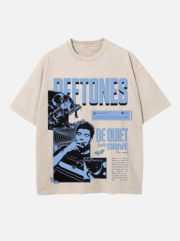 Deftones Print Round Neck T-shirt