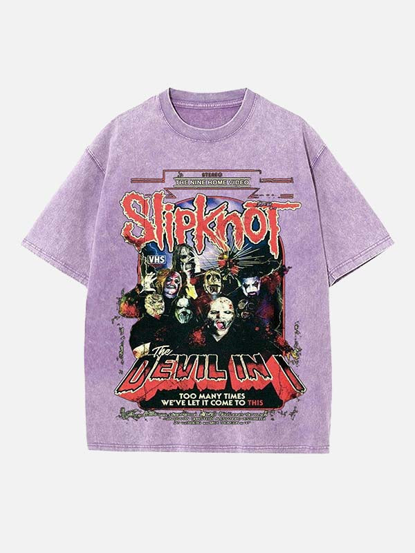 Slipknot Print Round Neck T-shirt