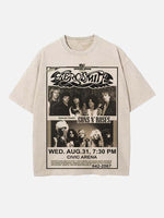 Aerosmith Print Round Neck T-shirt