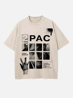 2Pac Print Round Neck T-shirt