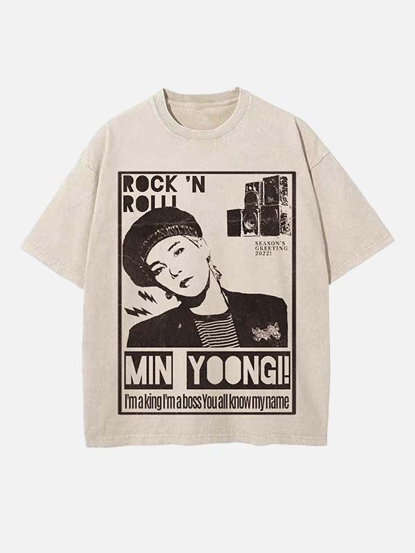 BTS Print Round Neck T-shirt