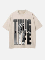 2Pac Print Round Neck T-shirt