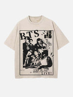 BTS Print Round Neck T-shirt