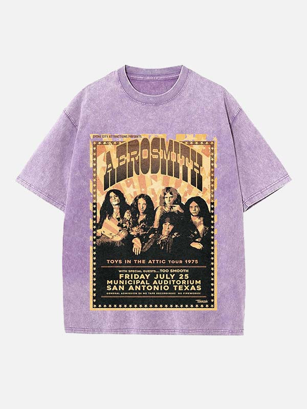 Aerosmith Print Round Neck T-shirt